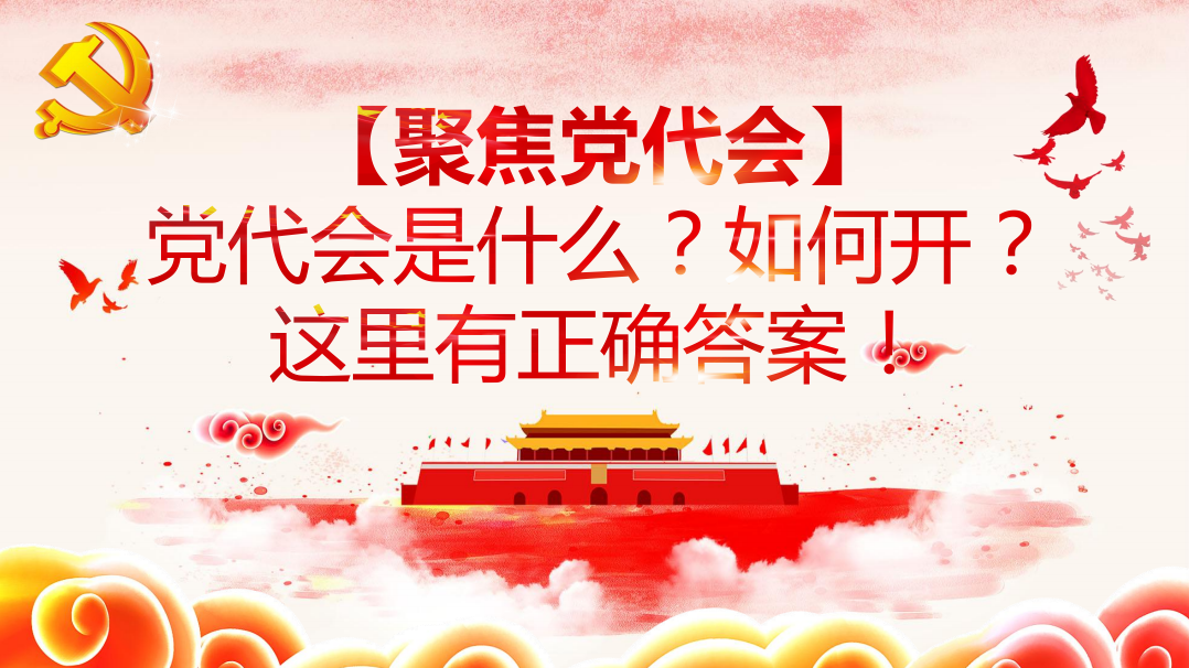 【聚焦黨代會】黨代會是什么？如何開？這里有正確答案！